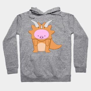 Pig Dressed up as a dinosaur Hoodie